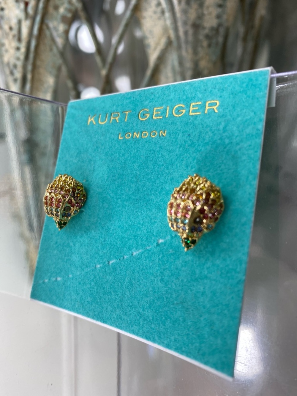 Kurt Geiger Multicolor Crystal Eagle Head Stud Earrings - Picture 4 of 6